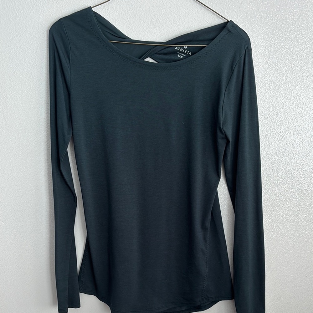 Athleta Dark Green Long Sleeve Top